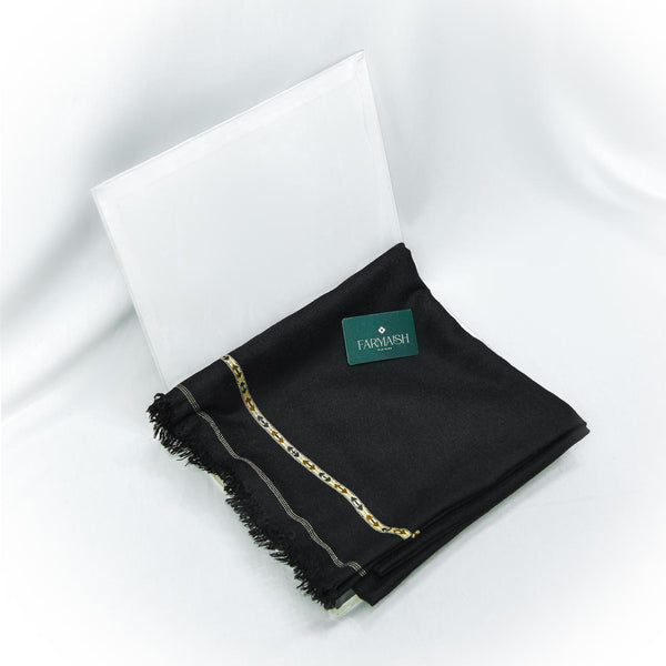 ROYAL  WOOL-SHAWL| BLACK COLOUR